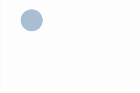 Three circles animating into view with a staggered elastic entrance, followed by the middle circle expanding.